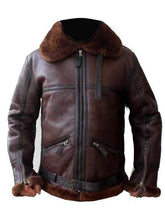 Coffmen Brown Leather Shearling Jacket